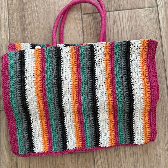 B2B Los Angeles Raffia Tote Bag NWOT - Picture 7 of 7